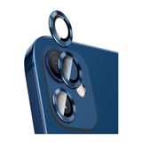 Powerfox Iphone 11/12/12 Mini Uyumlu Alüminyum Alaşım Tempered Glass Kamera Lens Koruyucu(2'Li Set) Mavi