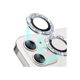 Powerfox Iphone 11/12/12 Mini Uyumlu Owski Taşlı Silver Kamera Lens Koruyucu