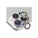 Powerfox iPhone 12 Pro Max Uyumlu Alüminyum Alaşım Işıldayan Lens Koruyucu 3'lü Set, Şeffaf