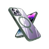 Powerfox iPhone 13 Pro Max ile Uyumlu Magsafe Kılıf, Kamera Çıkıntılı, Şarj Destekli, Renkli Butonlu, Köknar Yeşili