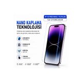 Powerfox iPhone 14 Pro Max/15 Plus Uyumlu Cam Karışımlı Nano Ekran Koruyucu | 9H+ Çizilme Direnci | Yüksek Do