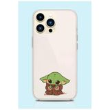 Powerfox Iphone 14 Pro Uyumlu Baby Yoda Şeffaf Telefon Kılıfı