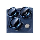 Powerfox iPhone 15 Pro / 15 Pro Max Uyumlu Renkli Metal Lens Koruyucu, Naturel Blue