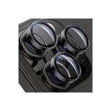 Powerfox iPhone 15 Pro / 15 Pro Max Uyumlu Renkli Metal Lens Koruyucu, Siyah