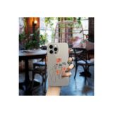 Powerfox iPhone 15 Pro Max Uyumlu Şeffaf Özel Tasarım Baskılı Kılıf, Çiçek Kadın, Silikon
