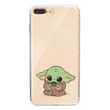 Powerfox iPhone 7/8 Plus ile Uyumlu Baby Yoda Şeffaf Telefon Kılıfı