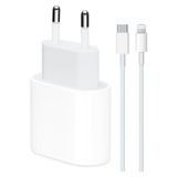 Powerfox iPhone Uyumlu 11/12/13/14/6/7/8/X/Pro Max 20W Şarj Başlığı + Type-C Lightning Kablo Seti, Beyaz