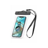 Powerfox Tüm Telefonlara Uyumlu Su Geçirmez WaterProof Telefon Kılıfı, Boyun Askılı, Siyah