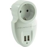 Powermaster 16A-3500W Çift Usbli Tekli Akim Korumali Priz (79 X 155 Mm)