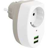 Powermaster 2 Usb'li Tekli Termal Akım Korumalı Priz 10A-2500W - Beyaz
