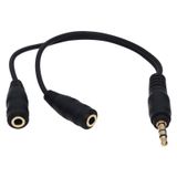 Powermaster 3.5 mm Erkek-2 Stereo Dişi Kulaklık Çoklayıcı Kablo