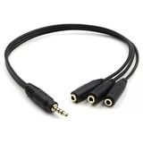 Powermaster 3.5 Mm Erkek * 3 Stereo Dişi Kulaklık Çoklayıcı 30 Cm Y Kablo