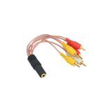 Powermaster 3.5 mm Stereo Dişi 6 Tos Erkek 5+1 Kablo