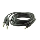 Powermaster 3.5 mm Stereo E-2x6.3 mm Mono 3 m Erkek Kablo