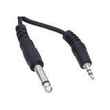 Powermaster 3.5 Mm Stereo Erkek 6.3 Mm Mono Erkek 3 Metre Kablo Bilgisayar Pc Ses Sistemleri İçin Çevirici Dönüştürücü