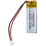 Powermaster 3.7 Volt 100 Mah Lityum Polimer Şarjlı Pil 3X10X30 mm Akıllı Saat Kulaklık Pili