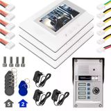 Powermaster 37T4 3 Daire 7'' Nfc Destekli Görüntülü Diafon Kapı Zili Interkom Akıllı Ev Güvenliği Sistemi