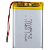 Powermaster 383450 3.7 Volt 800 Mah Lityum Polimer Pil - Çok Renkli