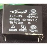 Powermaster 3μf 450VAC CBB61 Motor ve Fan Başlangıç Kondansatörü - elektrik aksesuar - Siyah