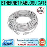 Powermaster 5 m Cat5 Orjinal Başlıklı Ethernet Kablosu