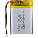 Powermaster 502535 3.7 Volt 400 Mah Lityum Polimer Pil - 1 Adet