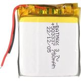 Powermaster 503337 3.7V 750MAH Lityum Polimer (Li-Po) Batarya Ciklet Pil - 1 Adet