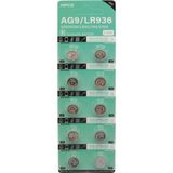 Powermaster Ag9 Alkalin LR936-394A 1.55 Volt Düğme Pil 10 Lu Paket)