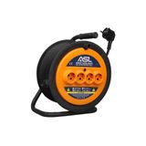 Powermaster ASL ASL-1050 50 Metre 4 Priz Girişli Makaralı Uzatma Kablosu 3000W 3x1.5mm