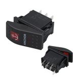PowerMaster Çapa Irgatı Sembollü Yaylı Işıksız 4 Pinli On-Off 12-24V Marin Switch