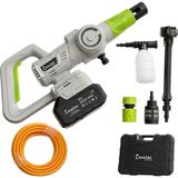 Powermaster Carstar CR-25779 Yüksek Basınçlı Beyaz Oto Yıkama Makinesi Şarjlı Yıkama Makinası - 1