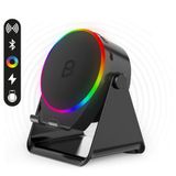 Powermaster Enkado EKD-S10 5W İndüksiyonlu Bluetooth Hoparlör Ses Yükselten 2000mAh RGB Işıklı Standlı Speaker
