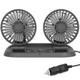 Powermaster Fan10 İki Başlıklı Araç Fanı Oto Fan Vantilatör 12 Volt Dc Usb Girişli Masaüstü 2’Li Plastik Ev-Ofis-Araç Fanı
