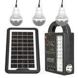 Powermaster GD-999 Güneş Panelli 3 Lambalı Powerbank Özellikli Şarjlı Solar Aydınlatma Kamp Lambası