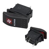 PowerMaster Havalandırma Sembollü Işıklı 3 Pinli On-Off 12-24V Marin Switch