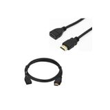 Powermaster Hdmi Kablo Erkek-Dişi 30 cm Uzatma Mini Hd Recevier