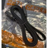 Powermaster Hk-25508 Plastik Düz Siyah 1.5 Metre Flat Yassı Gold Uçlu Hdmı Kablo Tv Ses Ve Görüntü Kablosu