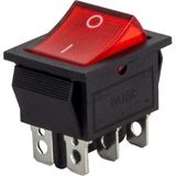 Powermaster IC-104A 6P On-Off Siyah Geniş Işıklı Anahtar