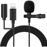 Powermaster JH-041-A Siyah Cep Telefonu Ligthning Girişli Youtuber Yaka Mikrofonu
