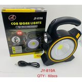 Powermaster JY-819A Cob ve Angel Led'li 3 Modlu Solar + USB Şarjlı Çalışma Lambası - Siyah