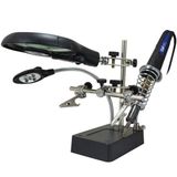Powermaster MG16129C Masa Üstü Ledli Mini Büyüteç Havya Standı