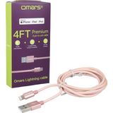 Powermaster Omars OMLT040RGLPB 5 Volt 2.4 Amper USB To Lightning Şarj Kablosu