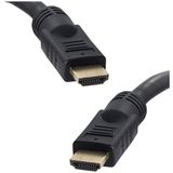 Powermaster Plastik Düz HDMI Kablo 30 Metre - Siyah