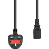 Powermaster PM-17891 3 x 0.75 Mm İngiliz Tip 1.5 Metre C7 Güç Kablosu Pc Bilgisayar Monitör Elektrik Kablo