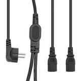 Powermaster PM-17972 Tek Priz Çift Güç Çıkışlı 1.8 Metre Power Kablosu