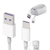 Powermaster PM-18299 Beyaz 5A Hızlı Şarj Destekli Type-C Şarj ve Data USB Kablo