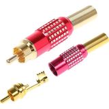 Powermaster PM-23804 Fiş Metal Gold Kırmızı RCA Soket