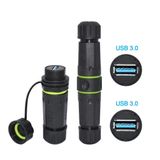 Powermaster Pm-24598 Dişi - Dişi Ip68 Su Geçirmez 3.0 Usb-A Konnektör