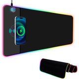 Powermaster PM-25115 XL RGB Wireless Kablosuz Telefon Şarj Destekli Gaming Mouse Pad