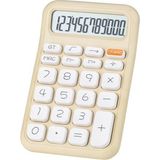 Powermaster PM-25409 Krem Renk 12 Haneli LCD Ekranlı Masaüstü Hesap Makinesi - Pastel Serisi - Siyah