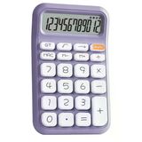 Powermaster PM-25411 Mor 150x90 mm Beyaz Tuş 12 Haneli Hesap Makinesi